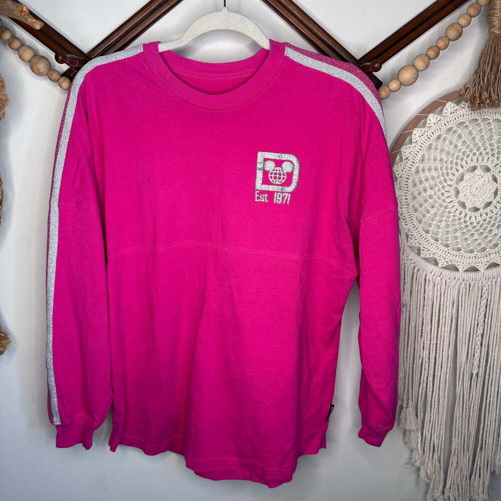 Disney Spirit Jersey Imagination Pink Long Sleeve Glitter T